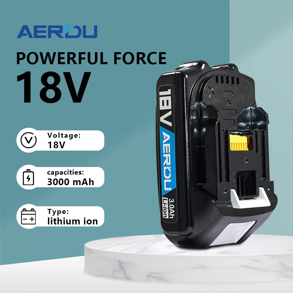 Compatible with Makita BL1815N BTD140 to replace Makita 1 8V 3.0Ah Lithium-Ion Battery Drill Charger, Lithium-Ion Battery - Image 2