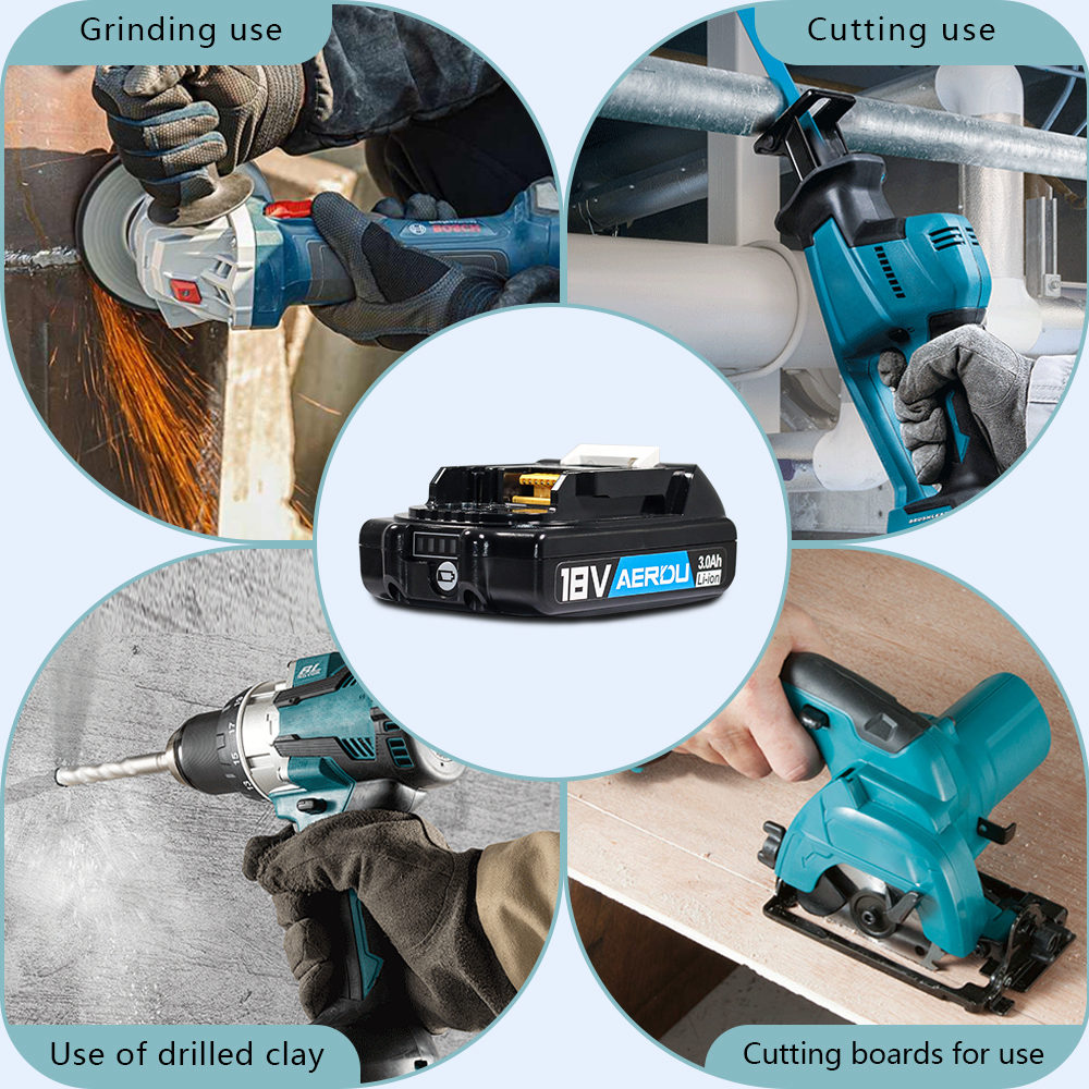 Compatible with Makita BL1815N BTD140 to replace Makita 1 8V 3.0Ah Lithium-Ion Battery Drill Charger, Lithium-Ion Battery - Image 6