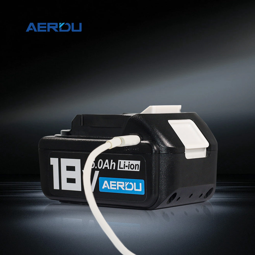 Compatible with Makita 18V 6.0Ah Power Tool Battery BL1850 BL1830 Cordless Lithium-Ion Battery with Type-C Interface