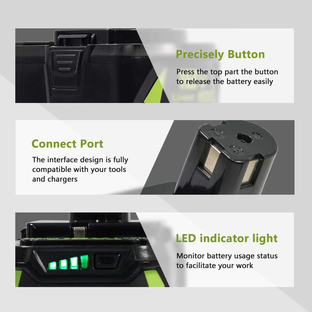Compatible with Ryobi 1 8V 4.0Ah Battery RYOBI P102 P108 P103 Lithium-Ion Drill Power Tool Accessory - Image 3